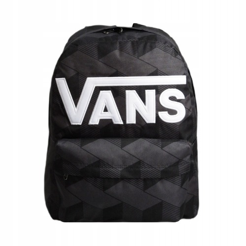 Vans Old Skool Class Drop VN000H4ZKOU1 čierny sivý batoh – mestský batoh s vreckom na nápoj