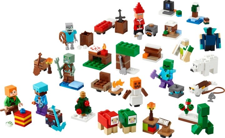 LEGO Minecraft 21280 adventný kalendár 2025, 300 dielikov