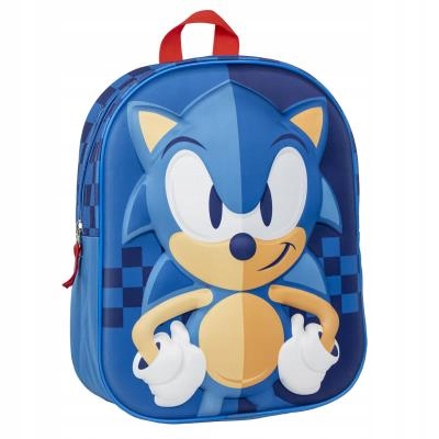 Detský školský batoh Sonic 3D v modrej farbe