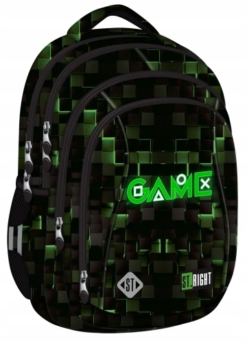 Štýlový 4-komorový batoh 17" Green Game - Pohodlie a bezpečnosť