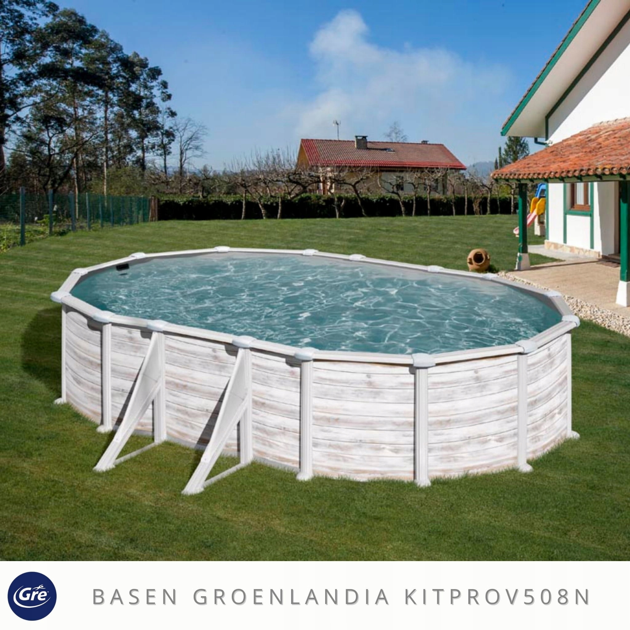 Kanadský záhradný bazén s oceľou GRE 500X300x132