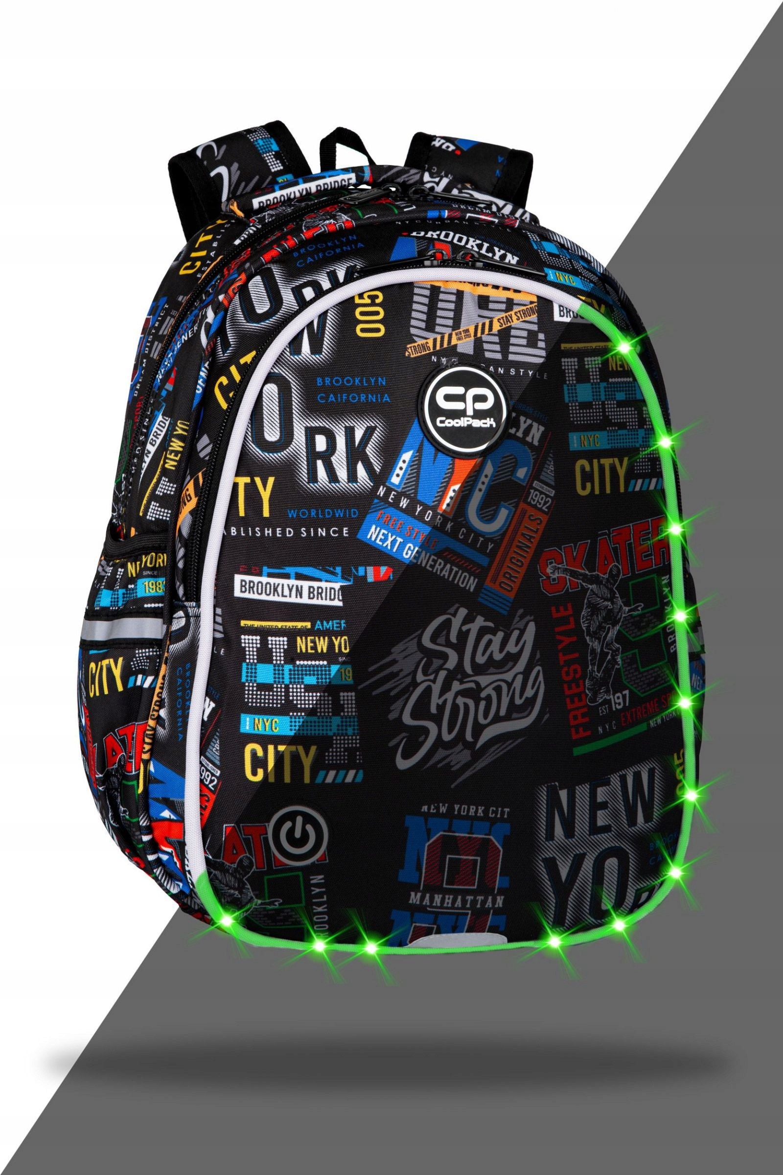 Detský batoh Coolpack Jimmy LED s bezpečnostnými svetlami