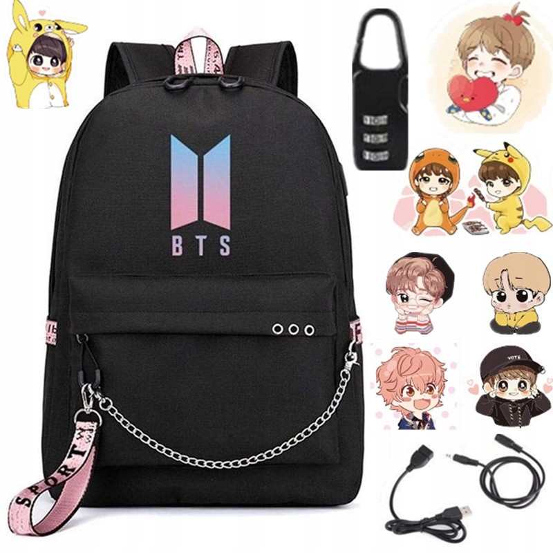 BTS Jungkook Jimin School Backpack 40 PCS Nálepky