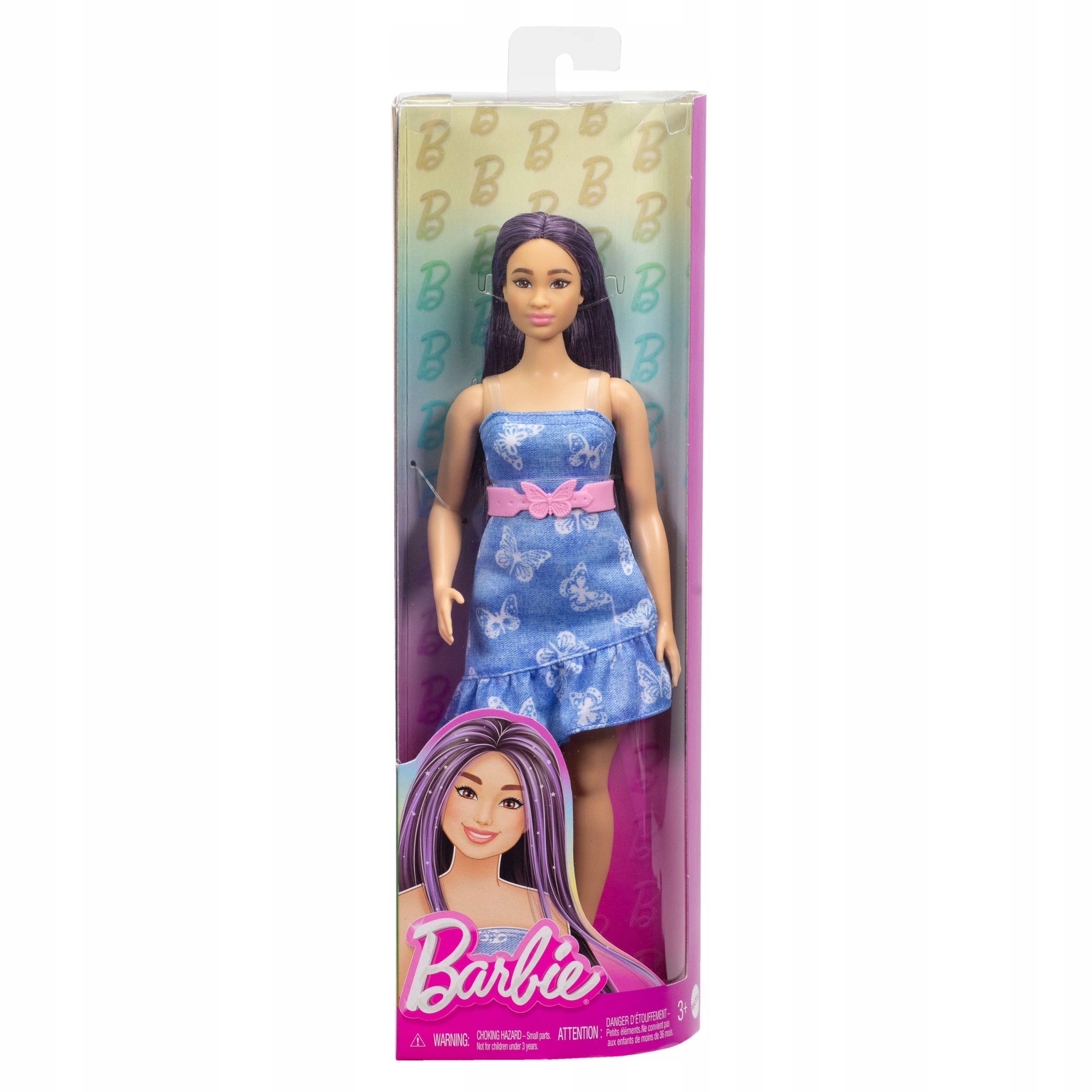 Bábika Barbie Fashionistas s tmavofialovými vlasmi HYT89