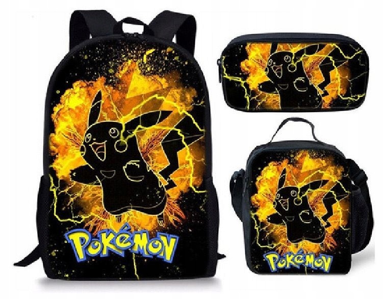 Pokemon Neznačkový viackomorový školský batoh Shades of blue 1 l