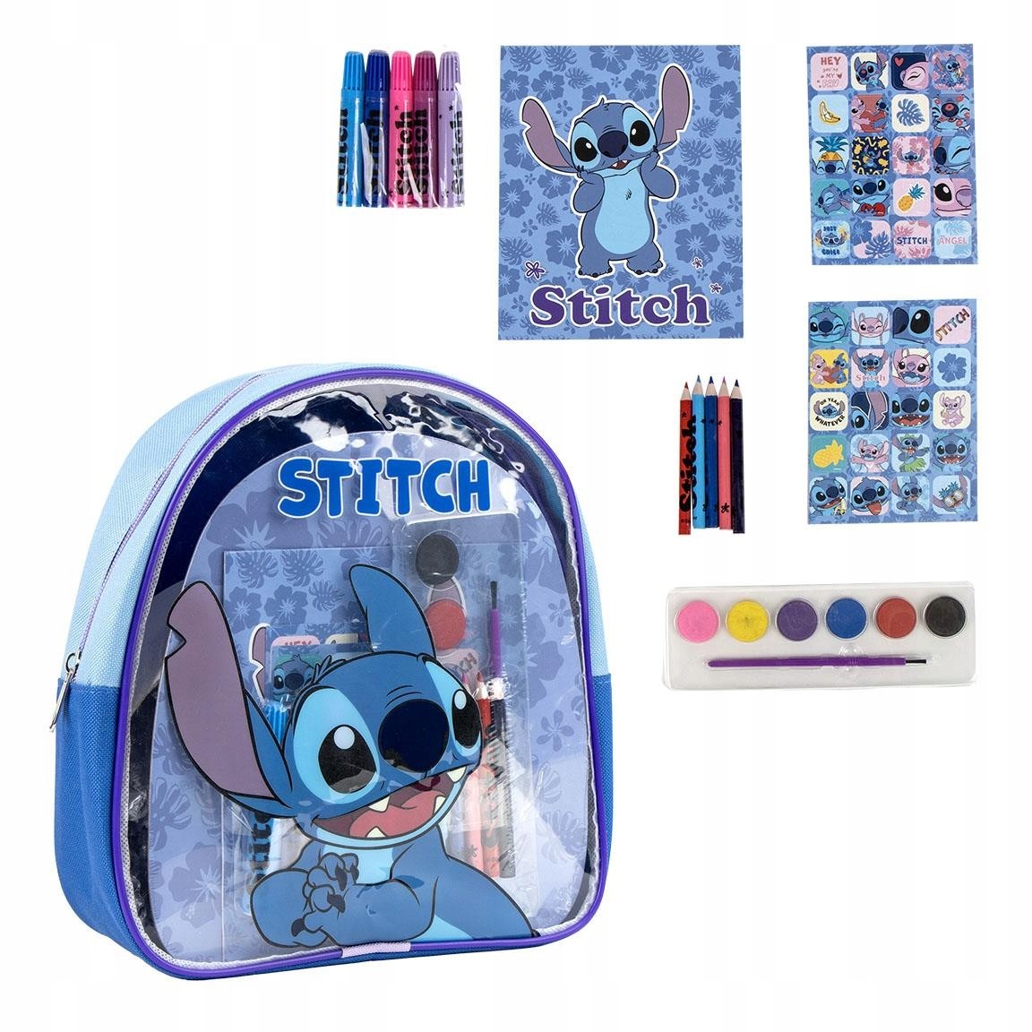 Batoh na farbenie Stitch Disney s fixkami - Perfektný darček pre deti!