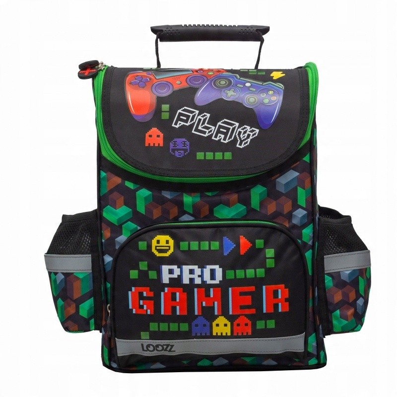 Školský batoh PREMIUM Gamepad, LOOZZ - s prémiovou ergonómiou a bezpečnosťou