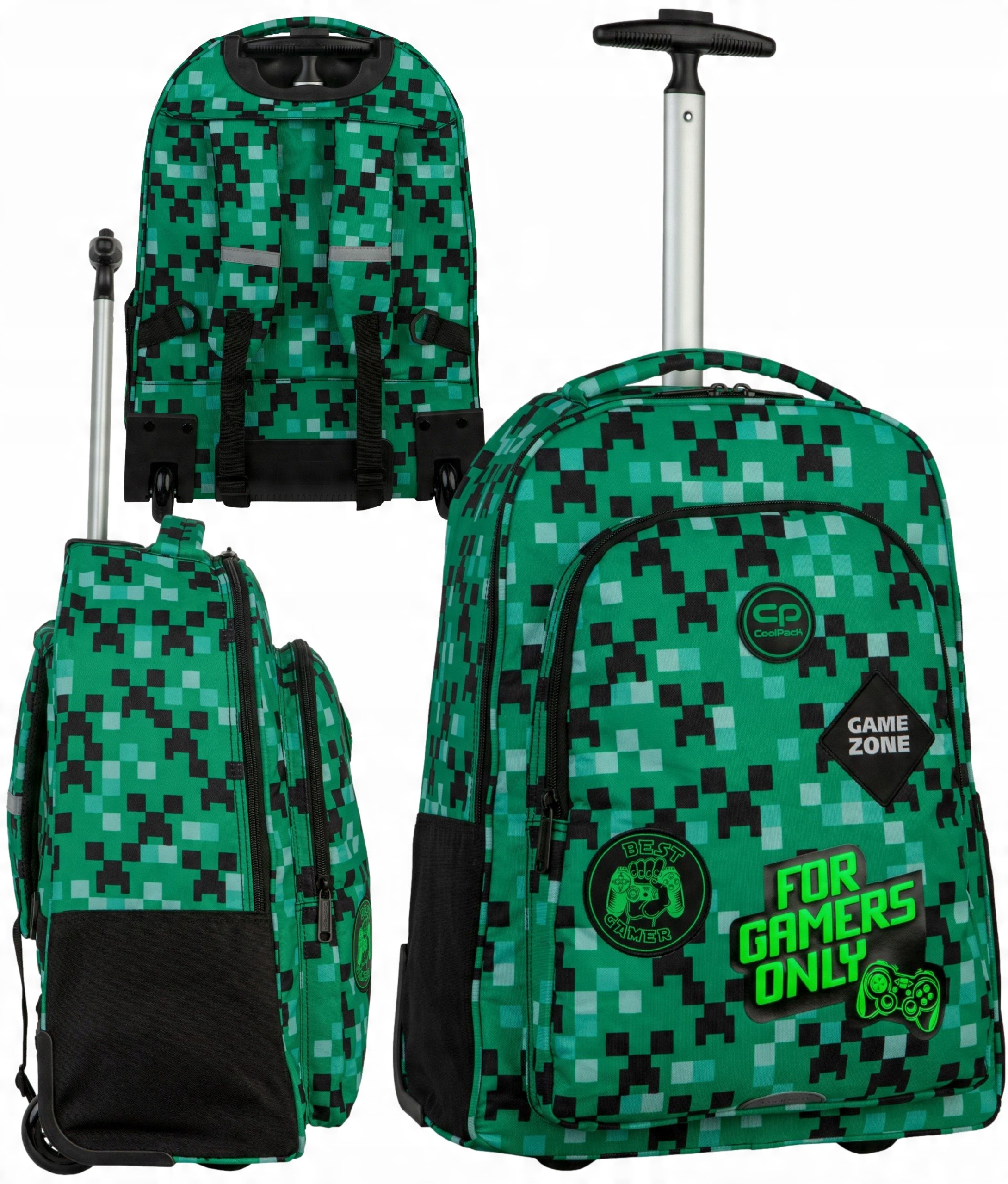 Školský batoh na kolieskach CoolPack Alan s organizérom a priehradkami