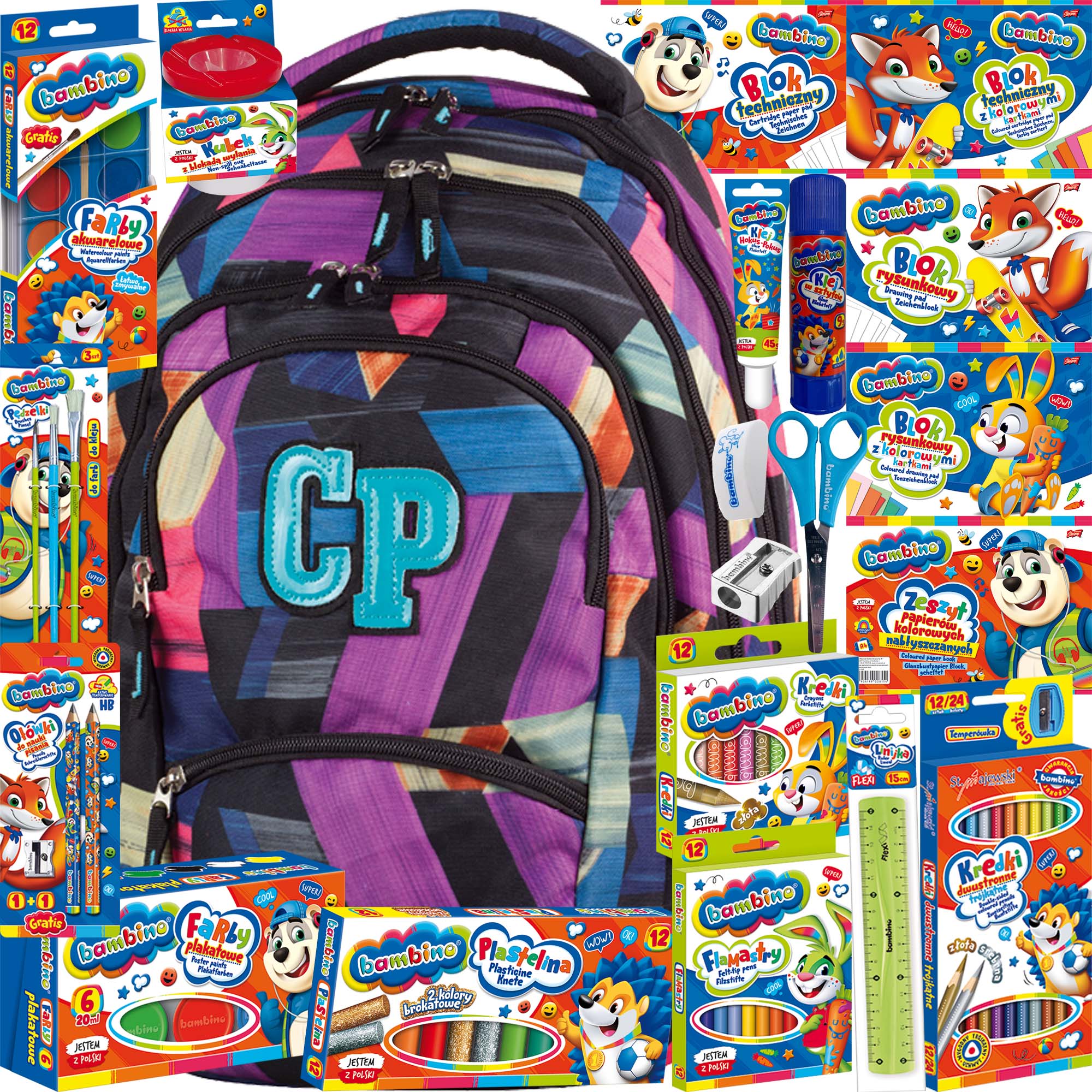 CoolPack viackomorový školský batoh, viacfarebný, 27 rokov