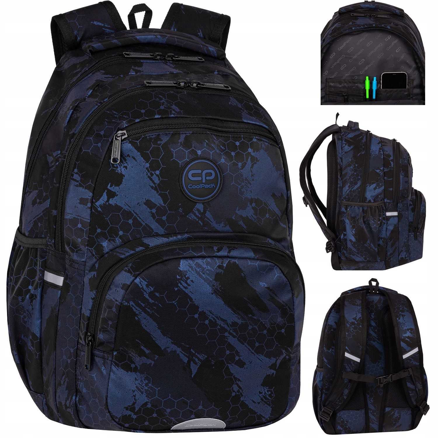 COOLPACK KAPACITA ŠKOLSKÝ BATOH PRE MLÁDEŽ VYBERTE SI TRACE NAVY