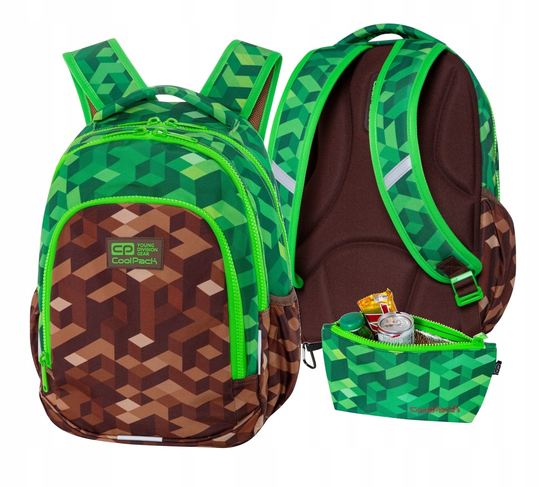 Školský batoh - Coolpack School Backpack City Jungle Pixels Game