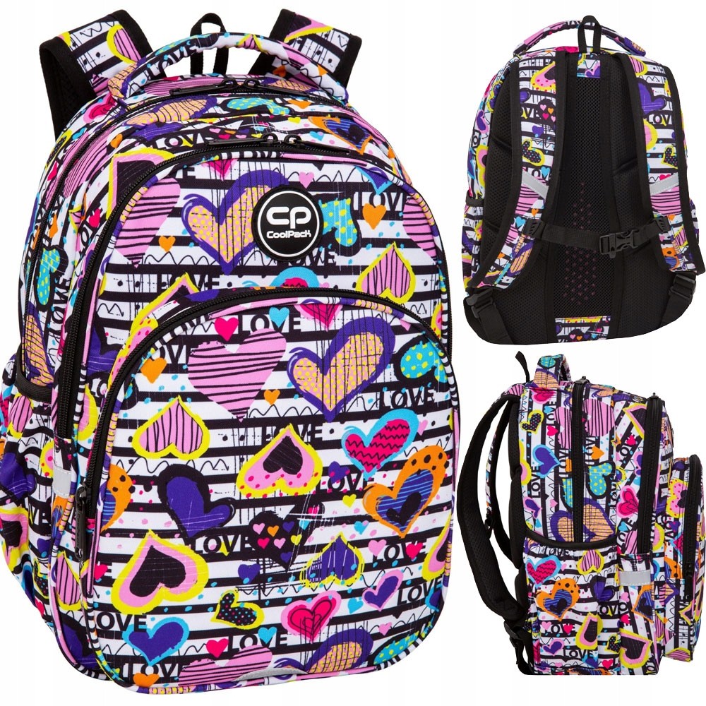 Mladistvý školský batoh Coolpack Base Plus s organizačným systémom