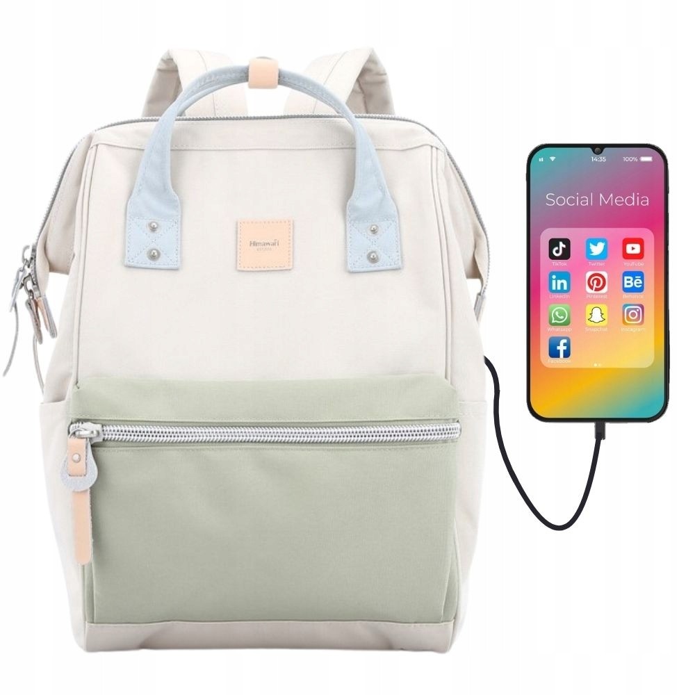 Himawari® mestský batoh na laptop s USB portom - ideálny na každý deň
