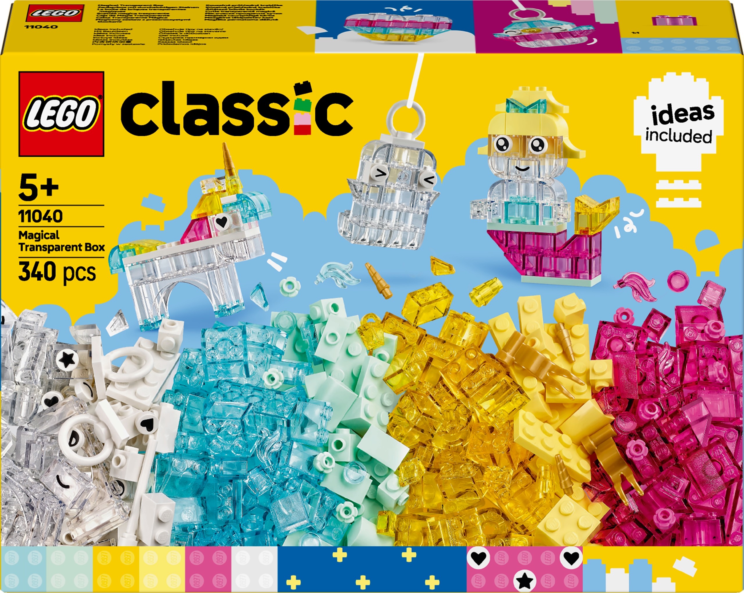 LEGO Classic 11040 Magická sada s priehľadnými kockami