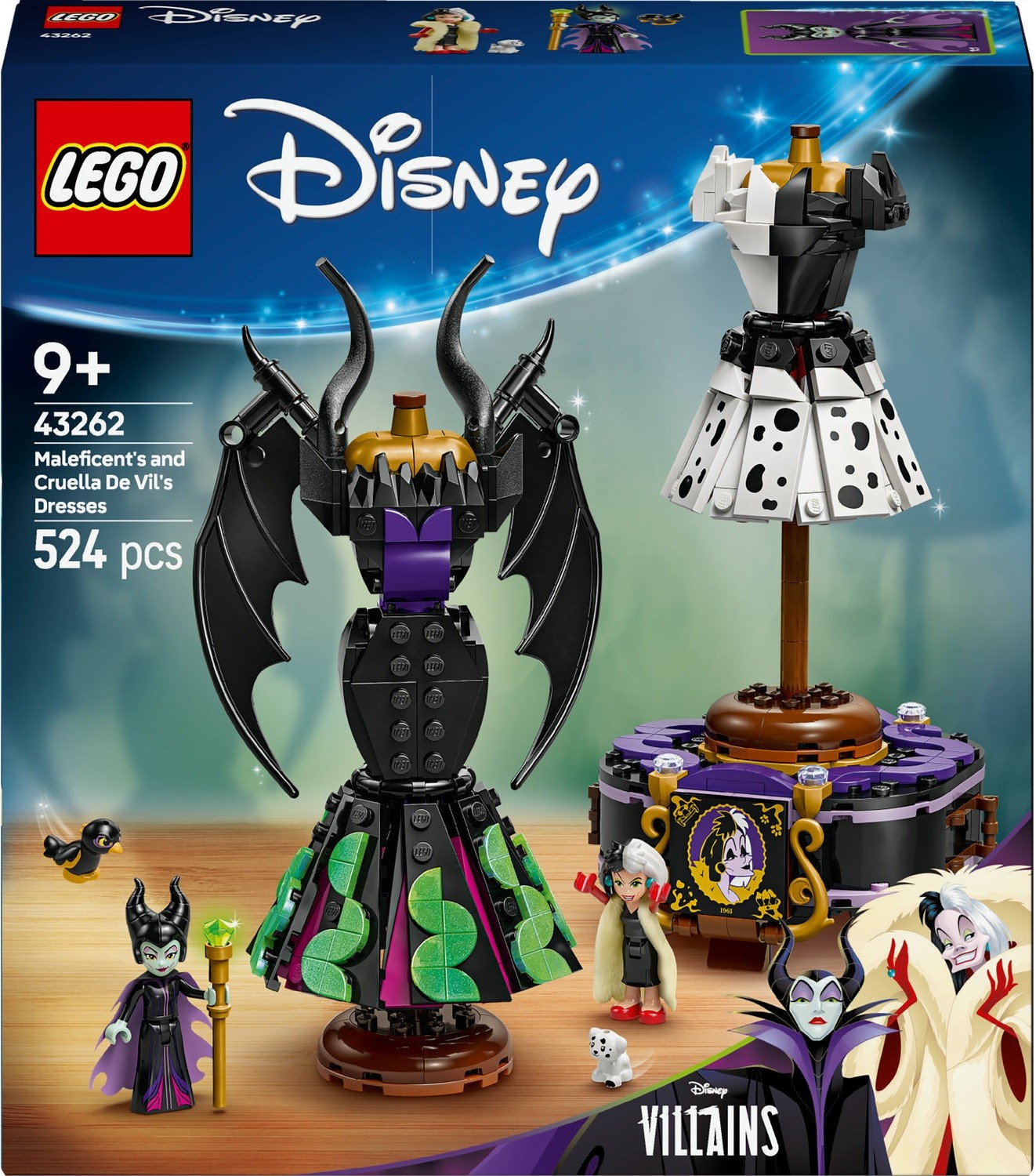 Sukňa LEGO Disney 43262 Malice a Cruella De Vil