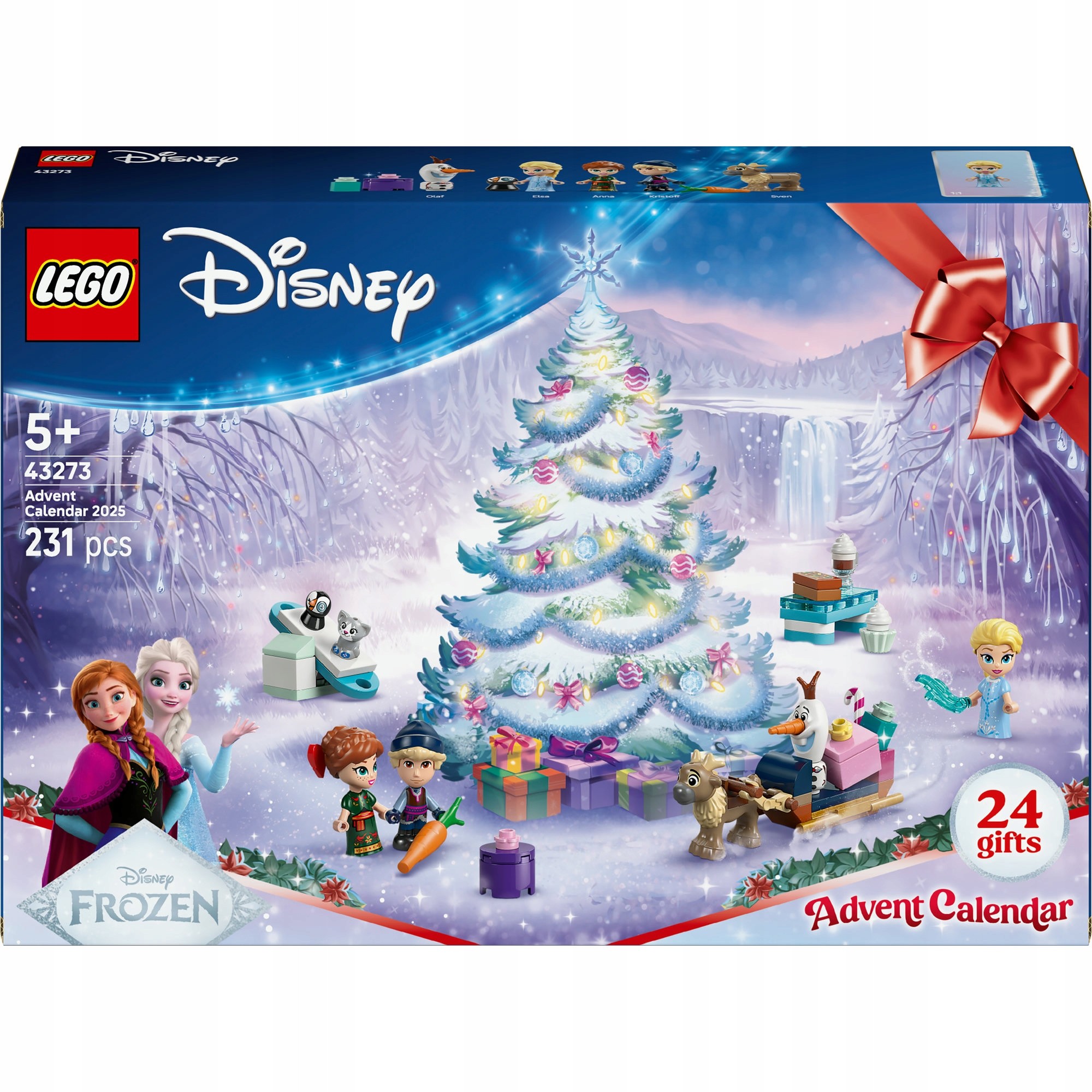 LEGO Disney Ľadové kráľovstvo 2025 Adventný kalendár 43273