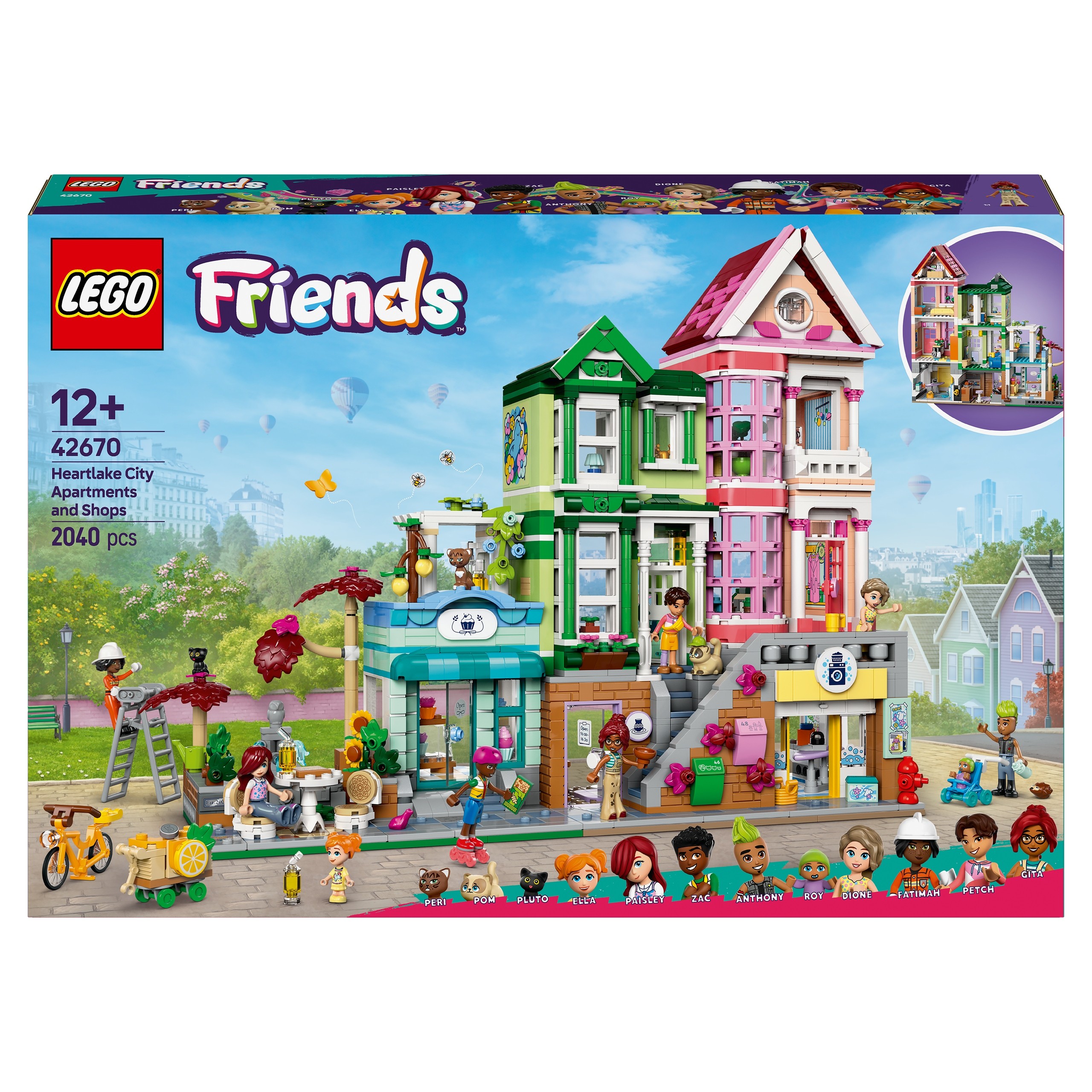 LEGO Friends 42670 Apartmány a obchody v mestečku Heartlake