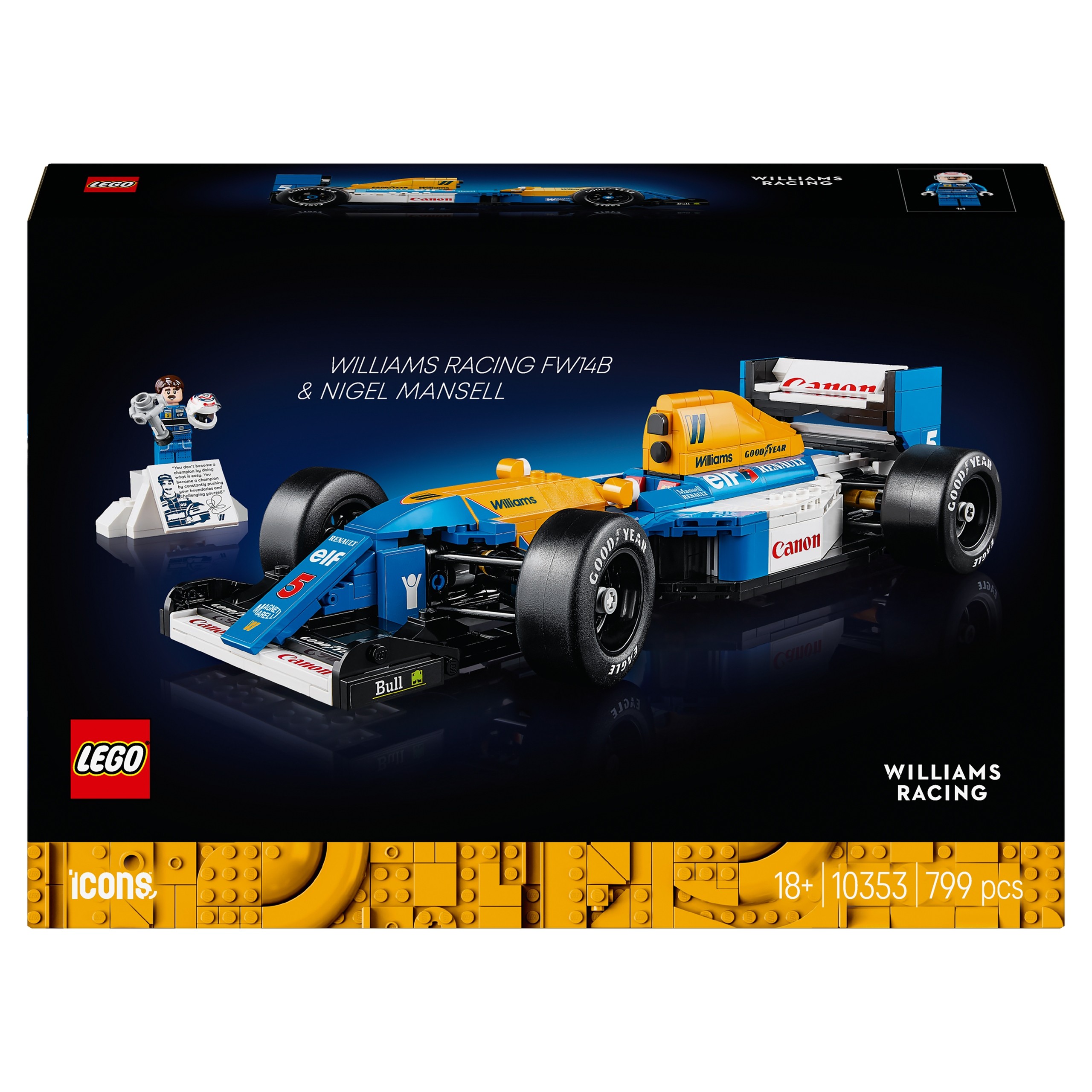 LEGO ICONS 10353 Williams Racing FW14B a Nigel Mansell