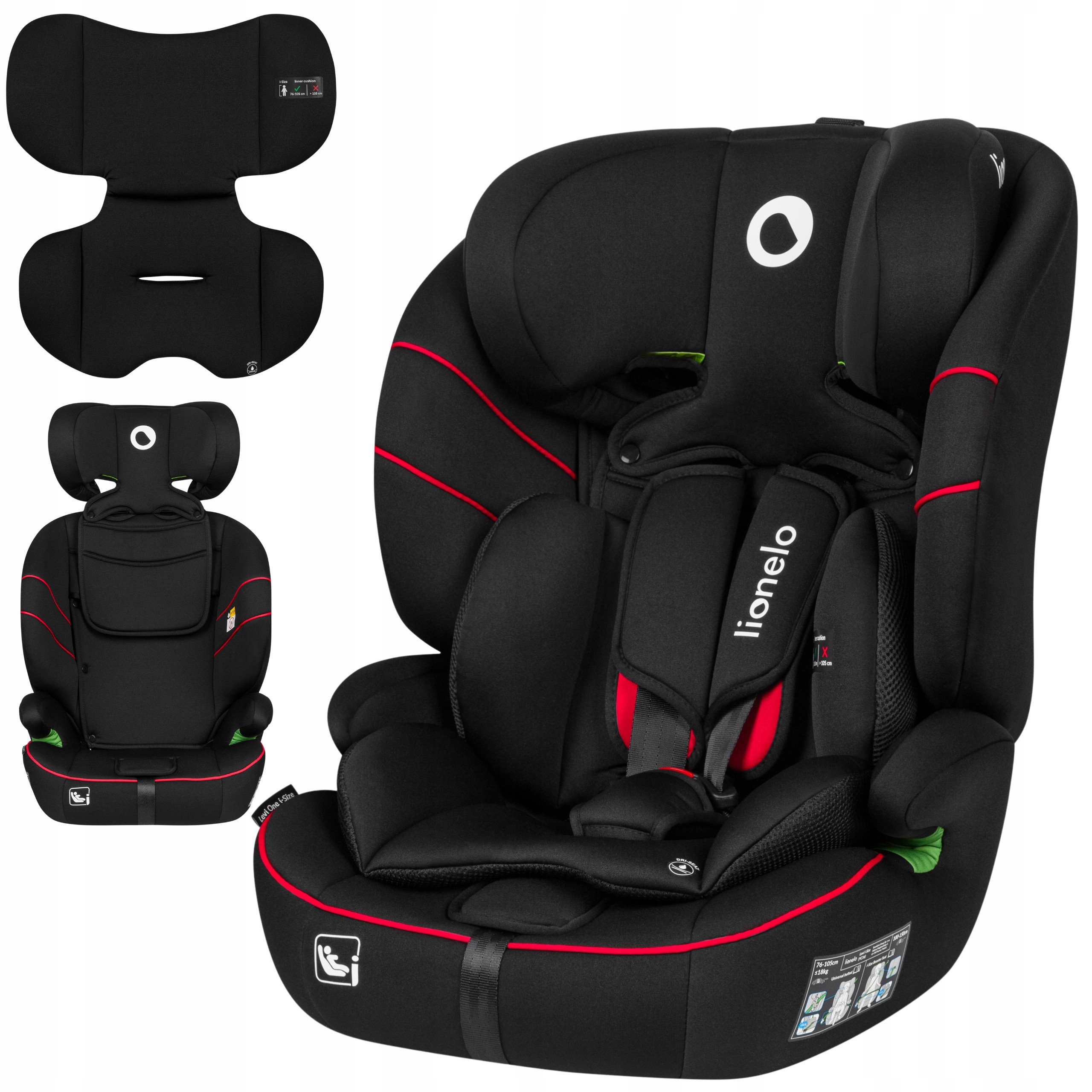 Autosedačka Lionelo LEVI I-SIZE 2024 SPORTY BLACK