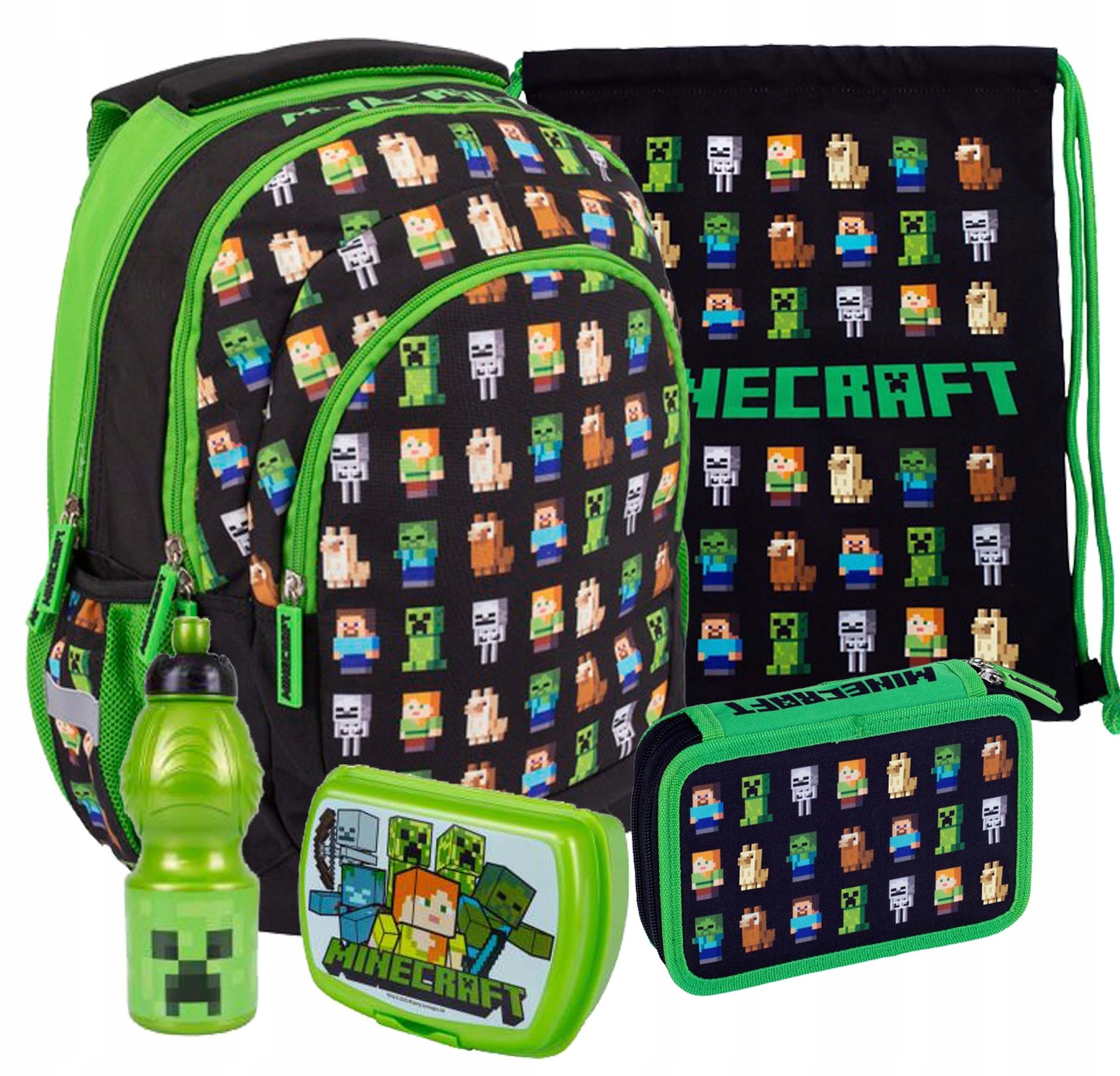 Školský batoh - Minecraft School Batchpack zahŕňal 5el.