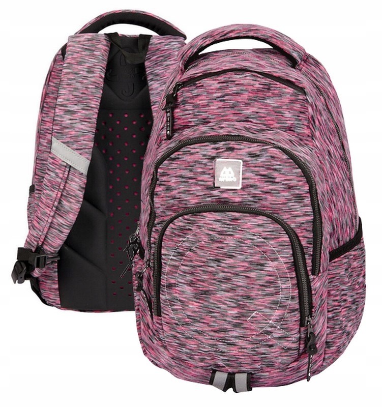 Školský batoh - Môj baq Pink Melange School Batoh pre dievča