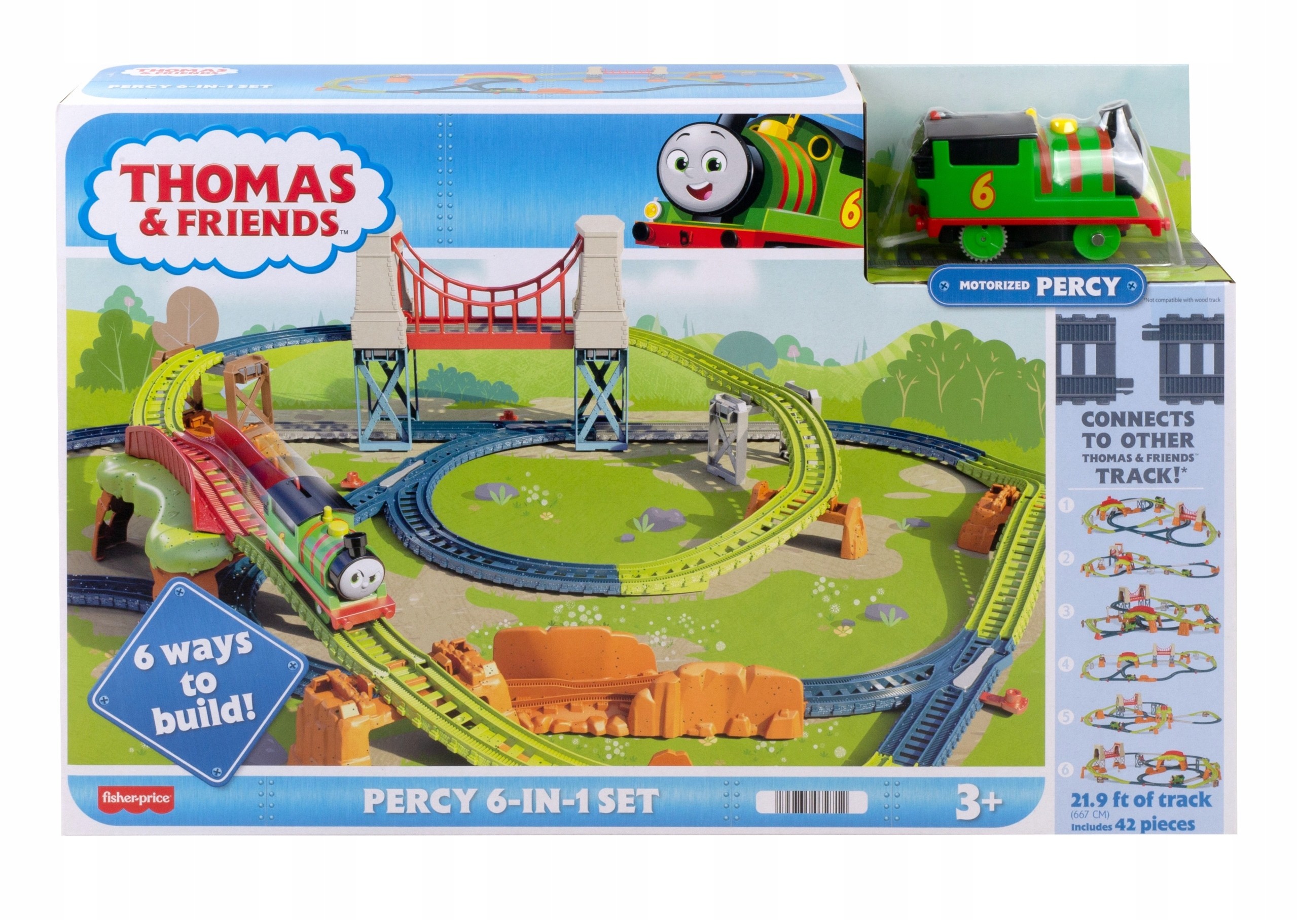 Mattel Thomas & Friends Peter 6-v-1 dráhová súprava HHN26