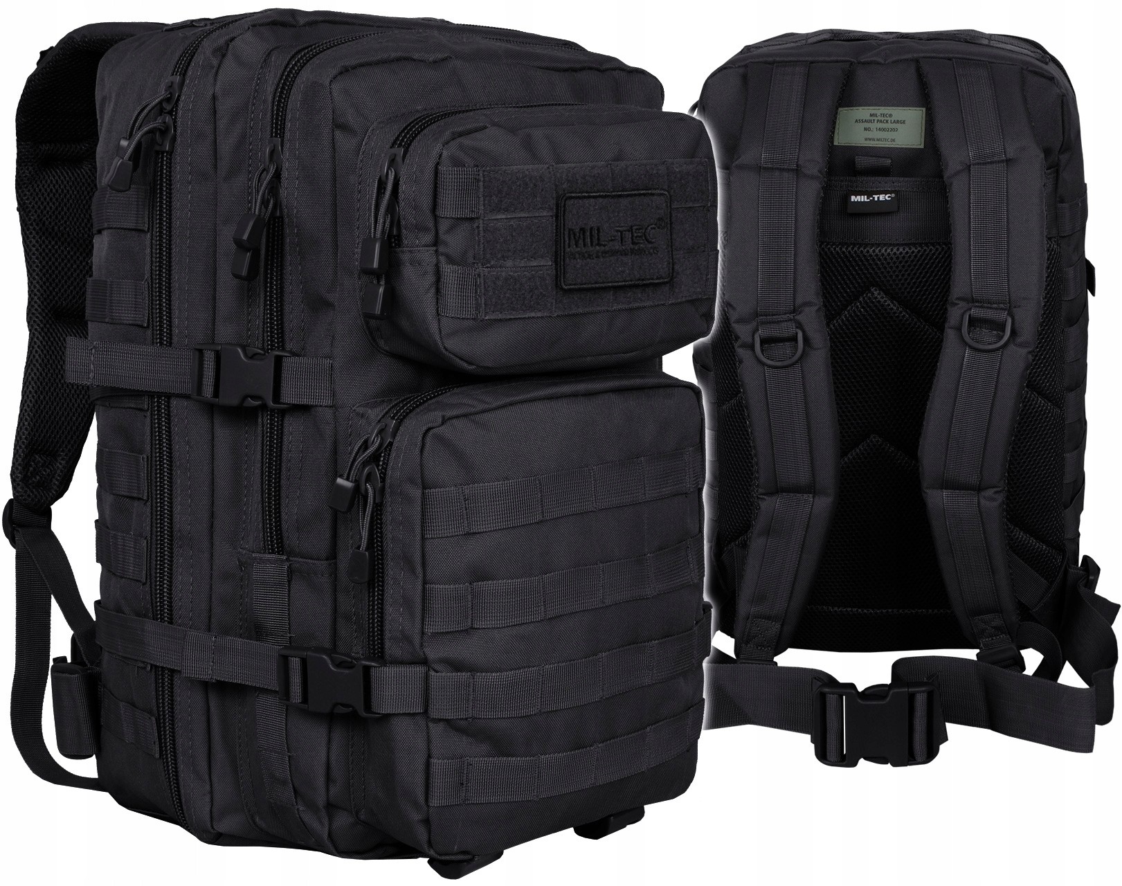 Mil-Tec Assault vojenský batoh 20-40 l čierny