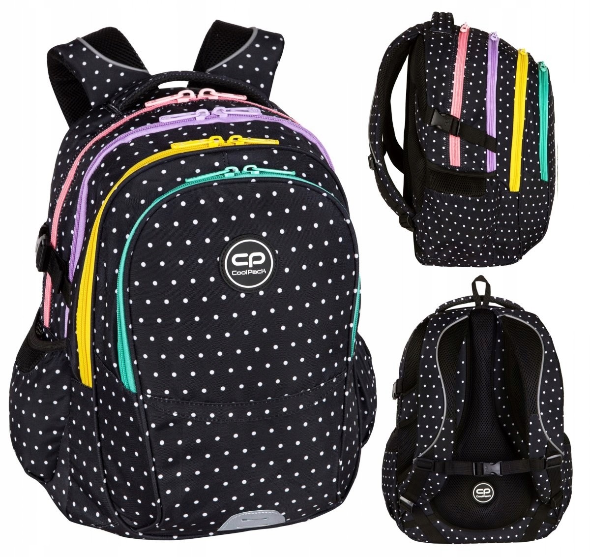 Školský batoh - Coolpack faktor batoh 29 l bodky dúhové bodky