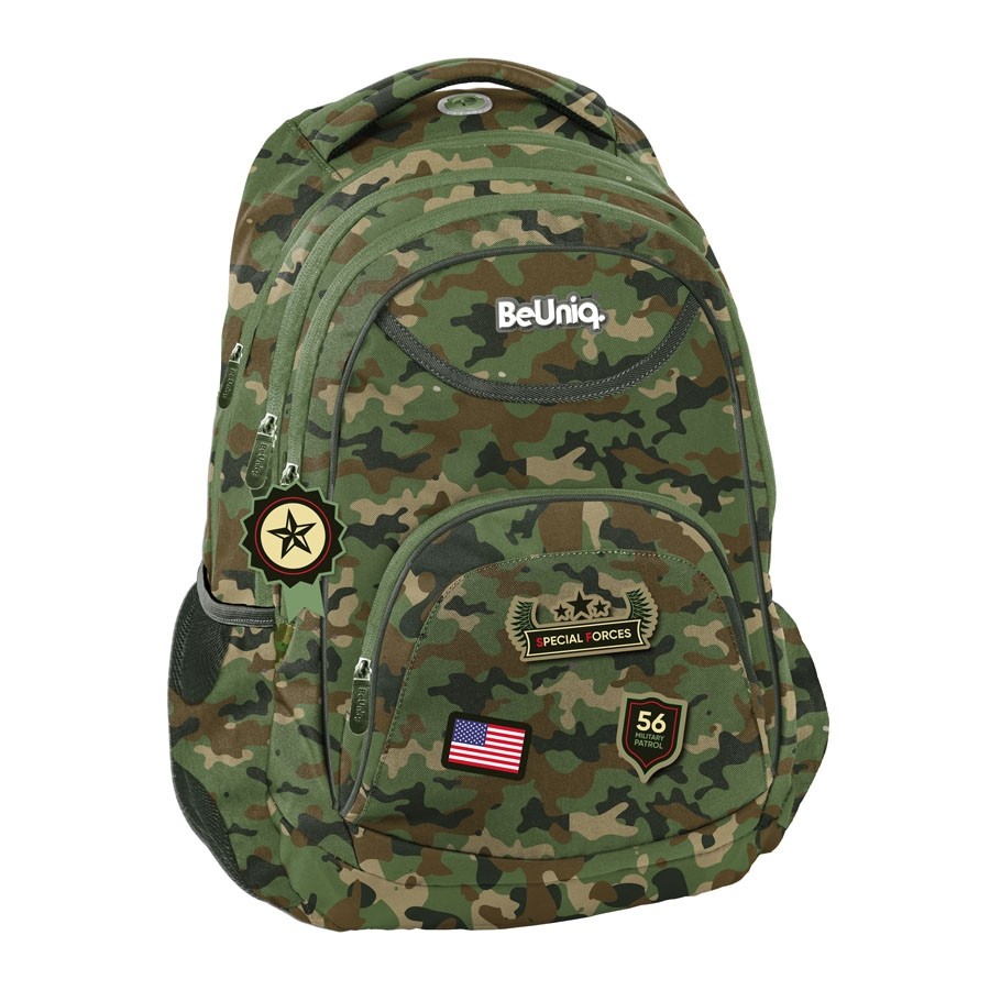Školský batoh - Školská batohová armáda camo mládež beuniq