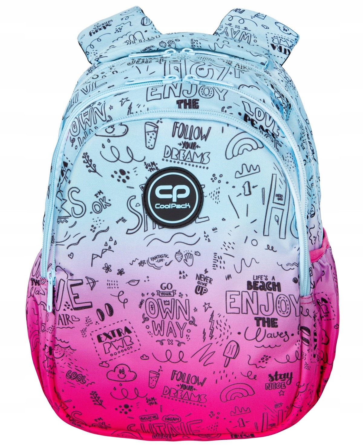Školský batoh - Coolpack School Backpack Jerry Pink Scripble 1-3