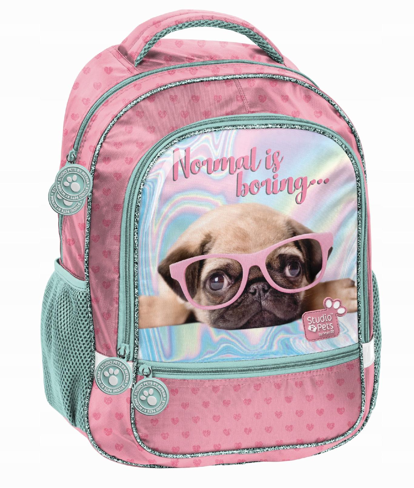 Školský batoh - Paso School Backpack Dog Mops mops: PTM-260