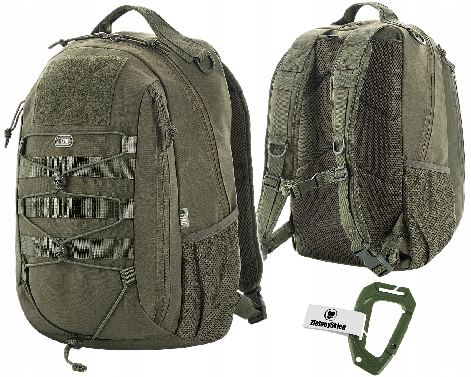 Mestský taktický batoh M-Tac Urban Line Force Pack a karabínka Dominator Tactical Olive