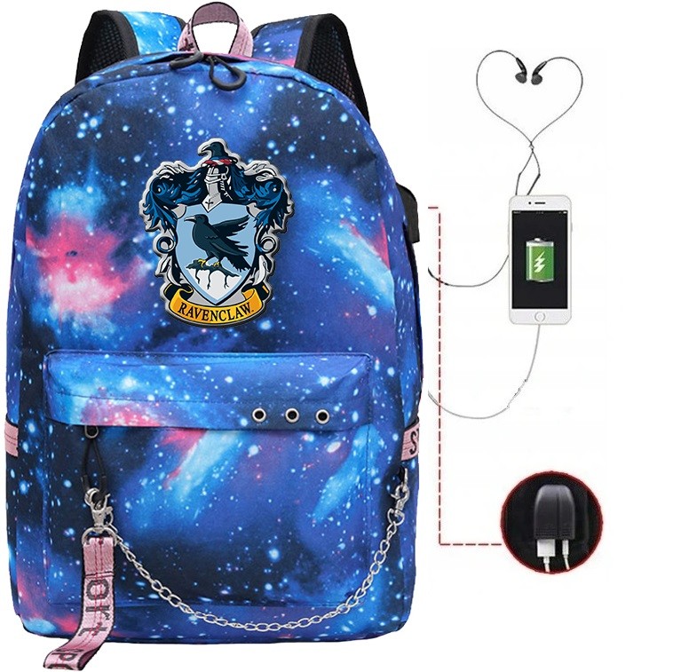 Školský batoh - Ravenclaw USB batoh Harry Potter veľké vzory A4
