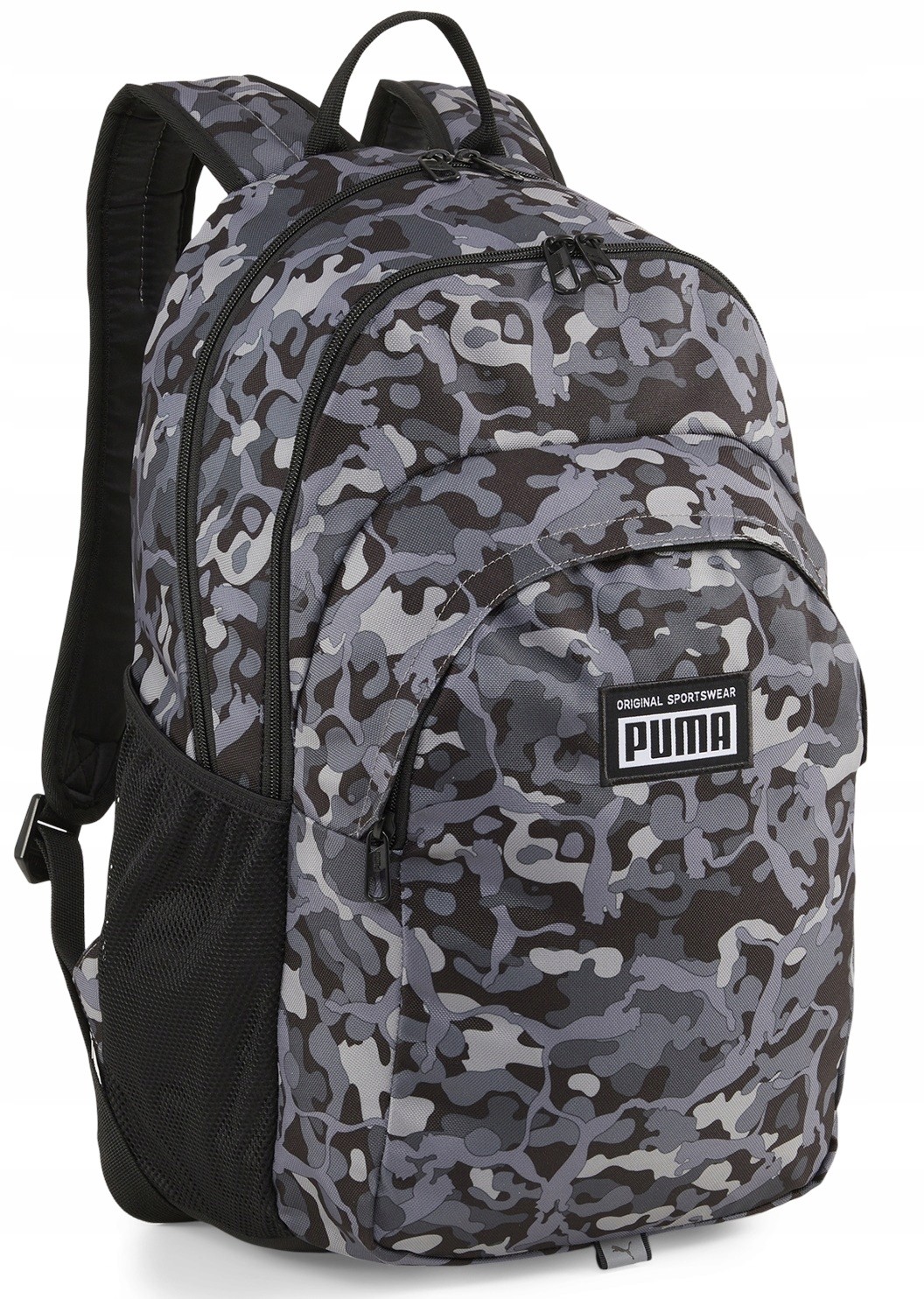 Športový batoh PUMA Academy Backpack-Logo Ao v sivom prevedení