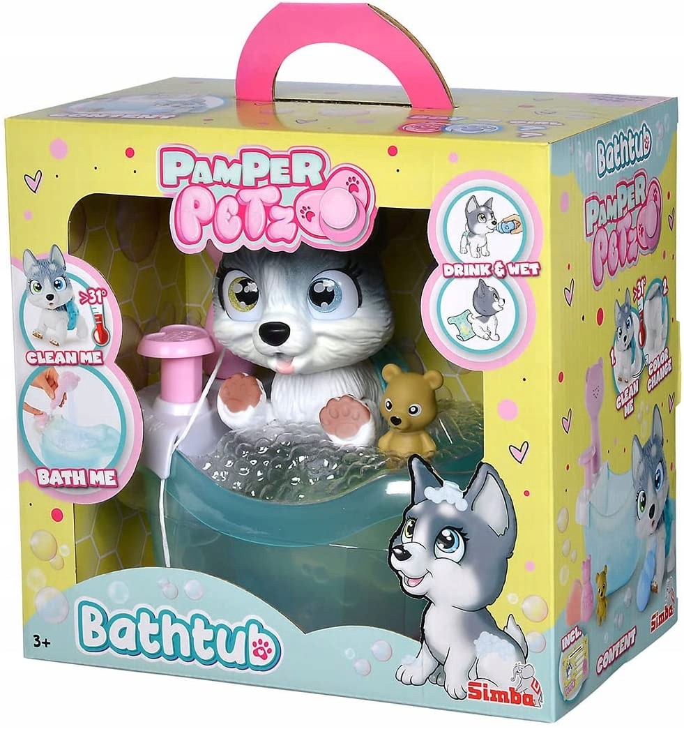 Pamper Petz - Husky psík z plienkového gangu s vaňou 5953560
