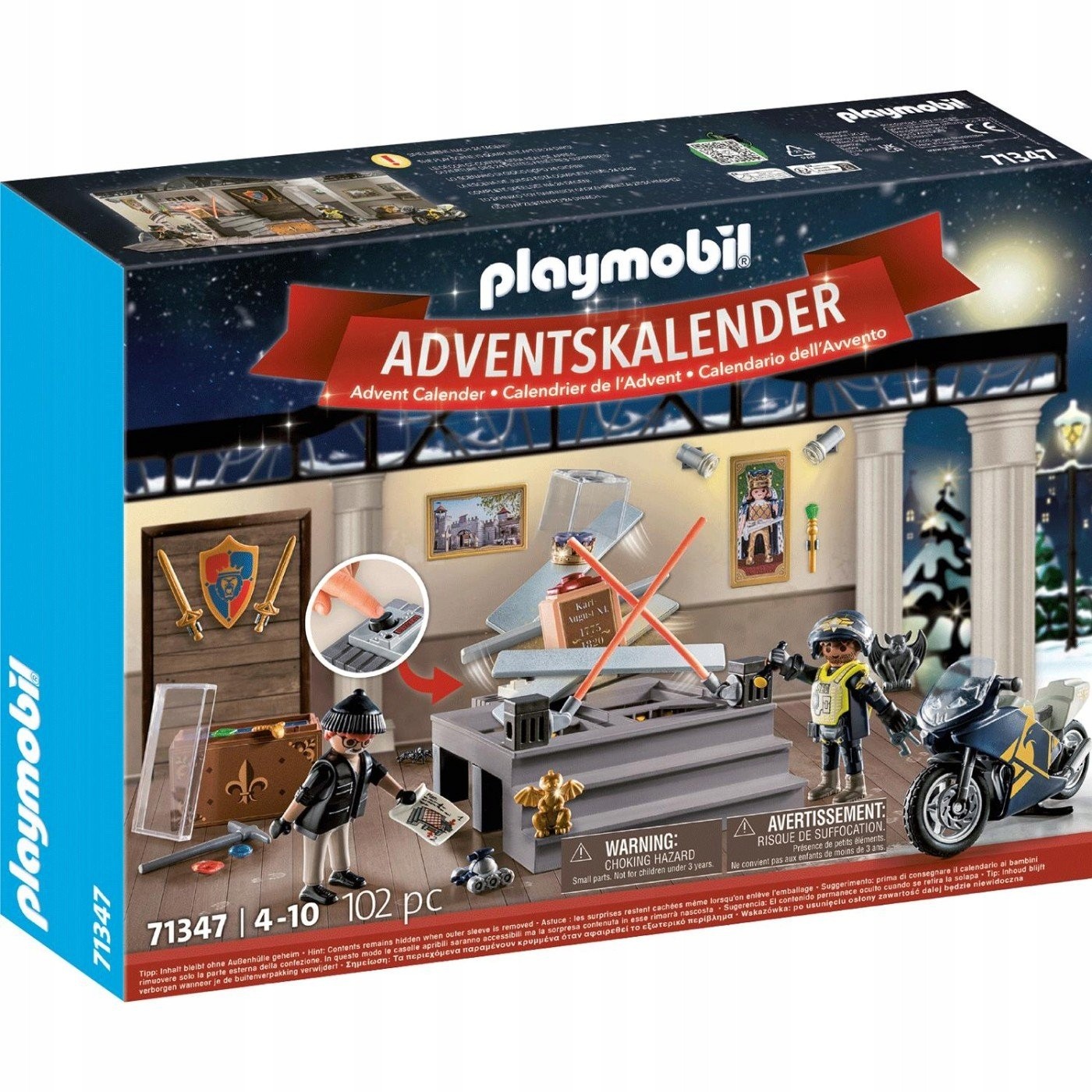 Playmobil Adventný kalendár Polícia: Lúpež múzea 71347