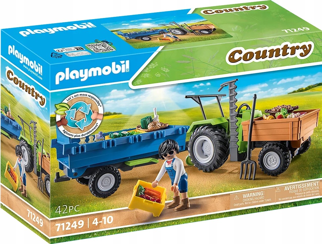 PLAYMOBIL Country 71249 Traktor s prívesom