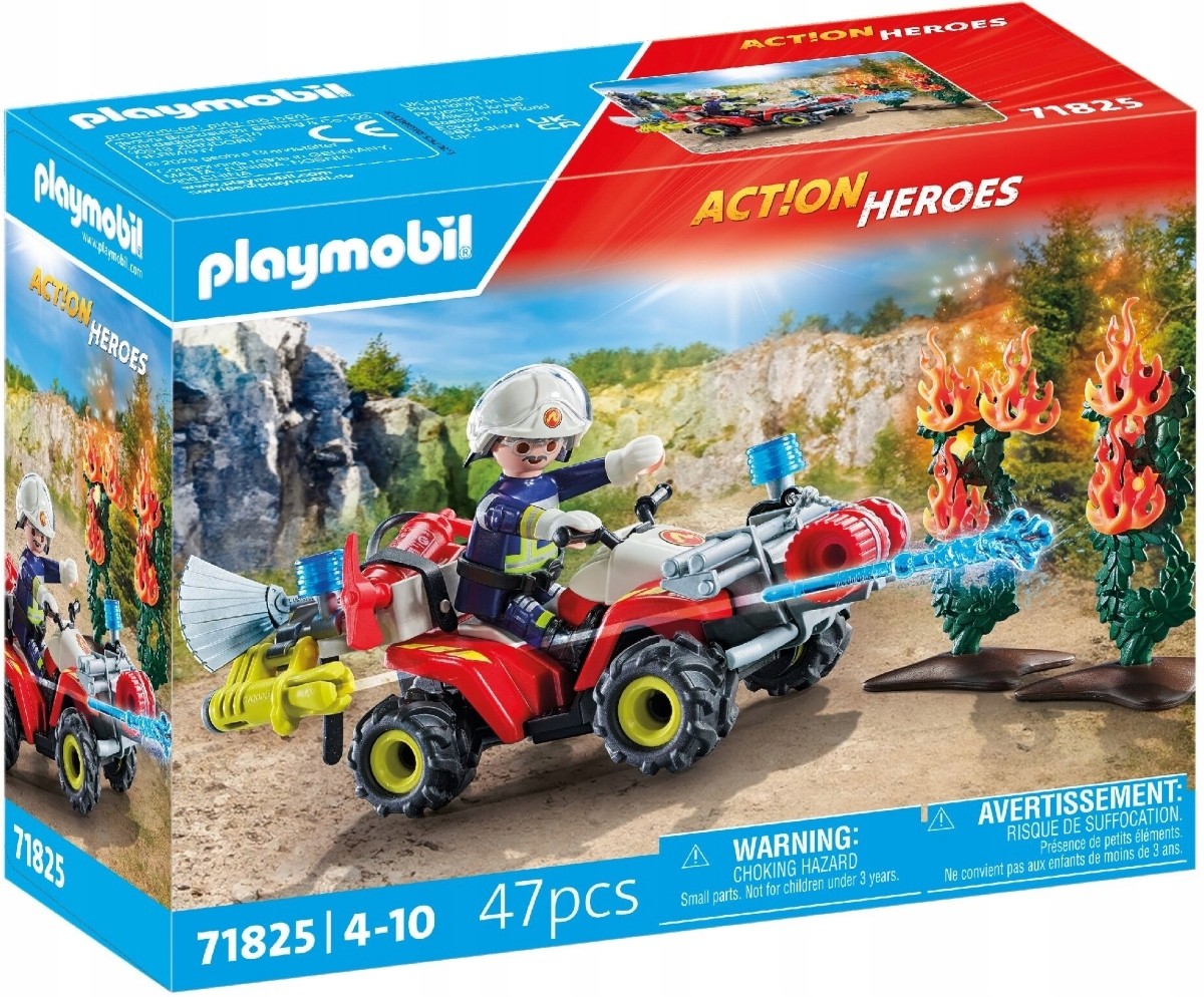 Playmobil Hasičská štvorkolka v akcii 71825