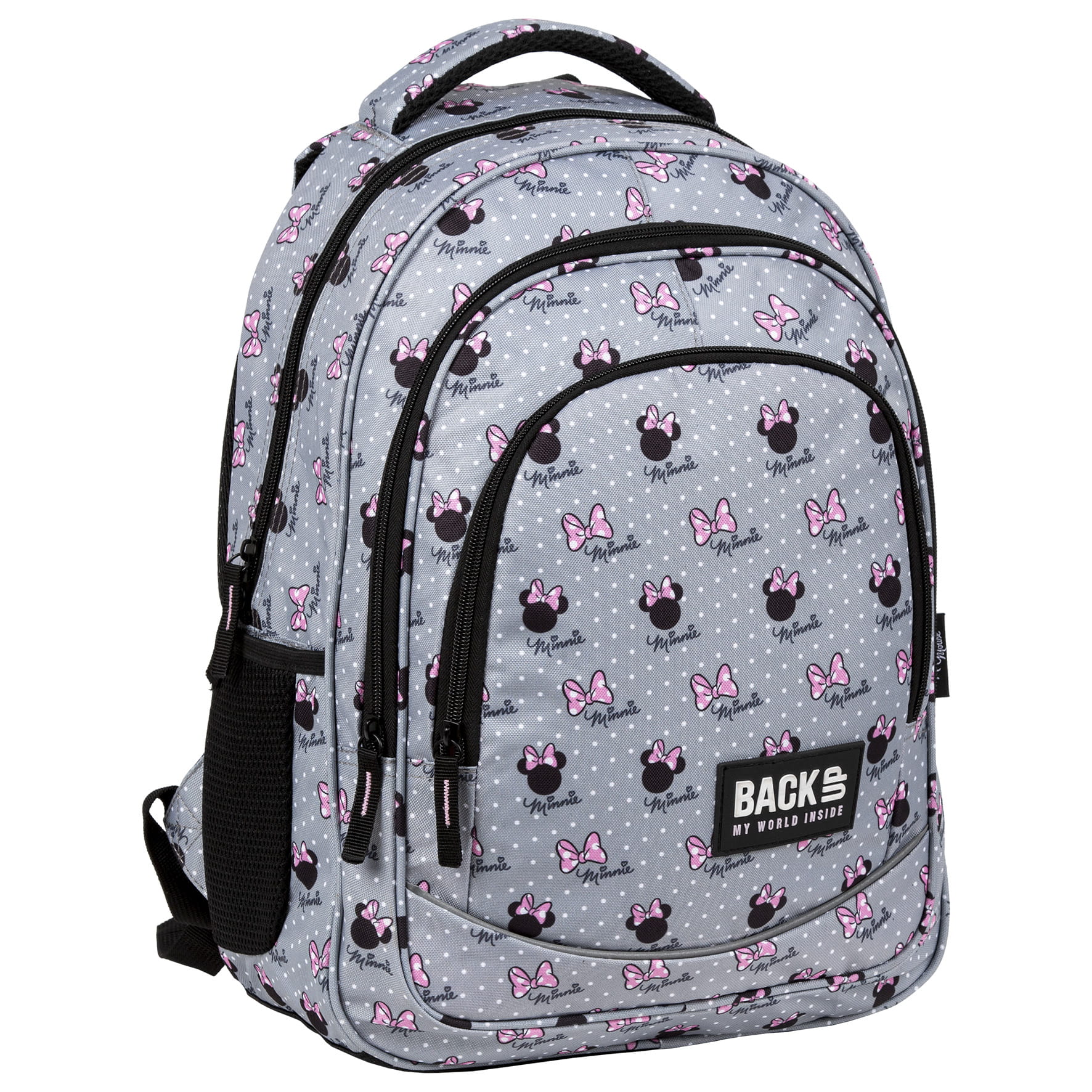 Školský batoh - Batoh Back Up School Grey Minnie Mouse