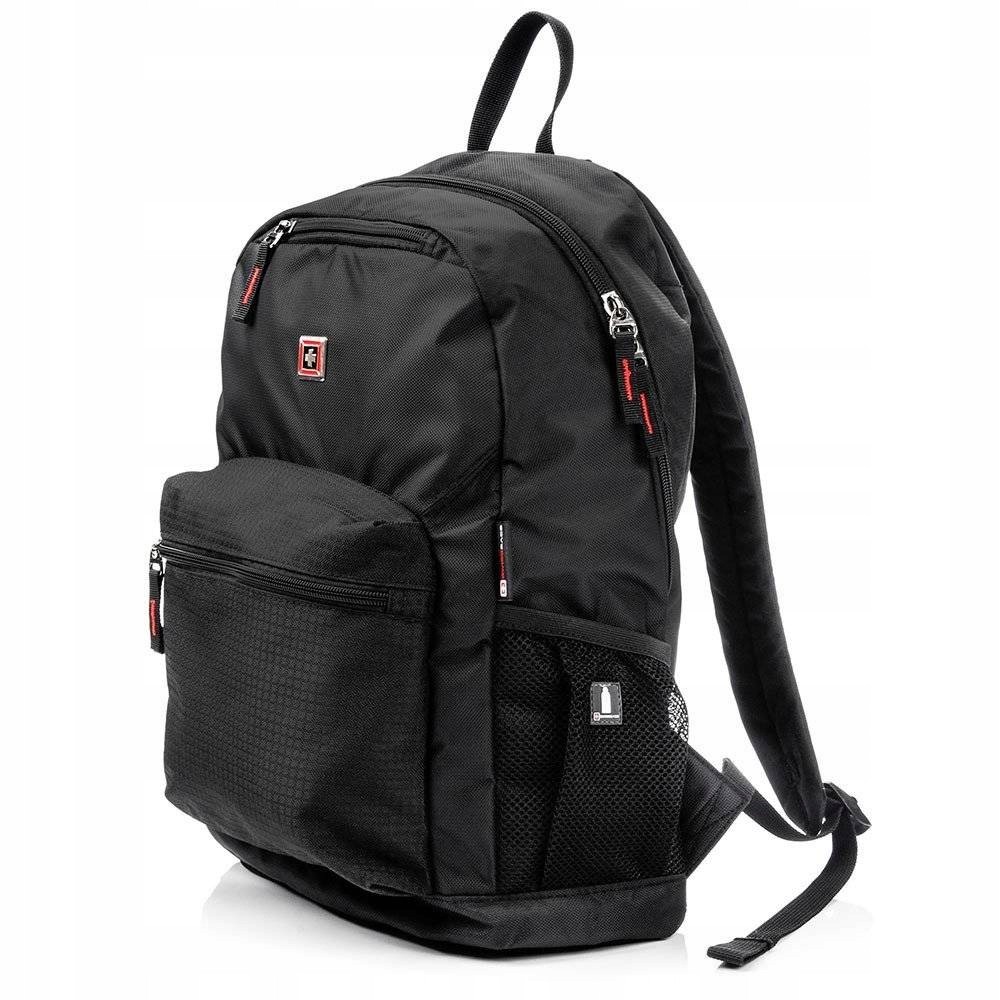 Školský batoh - Batoh mesta Nyon 17l Swissbags Čierna škola