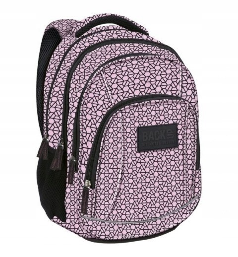 Školský batoh - Pink Youth Backpack Model A02 Backup PLB2A02