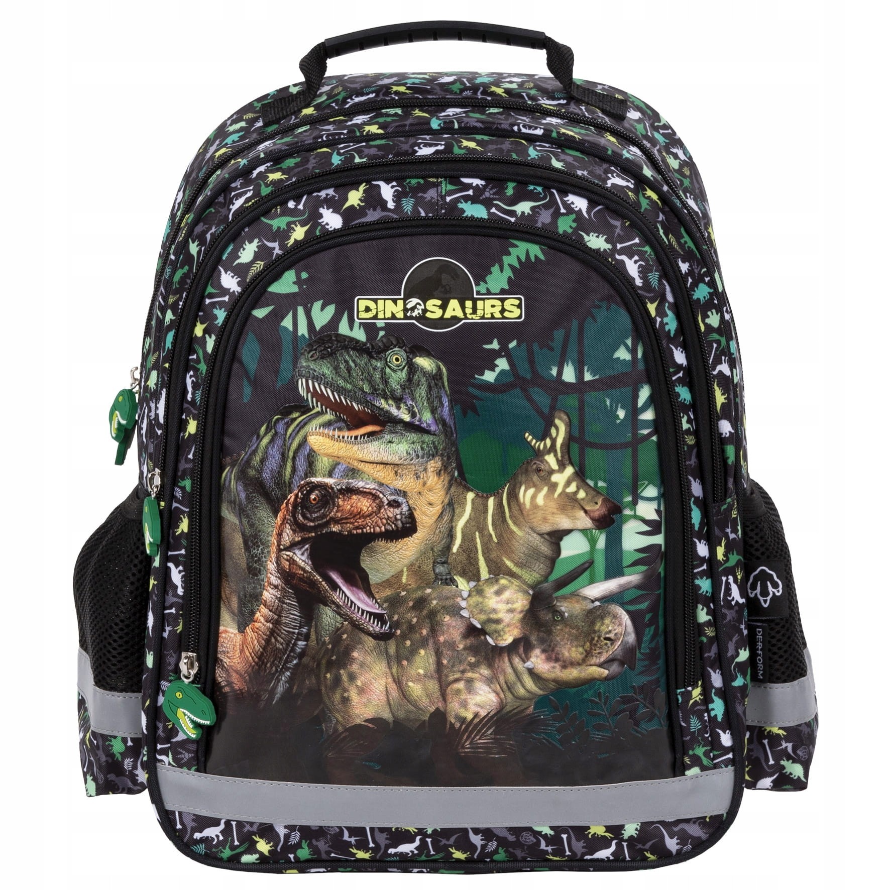 Školský batoh - Derform School Backpack Class 1-4 Dinosaur Trex
