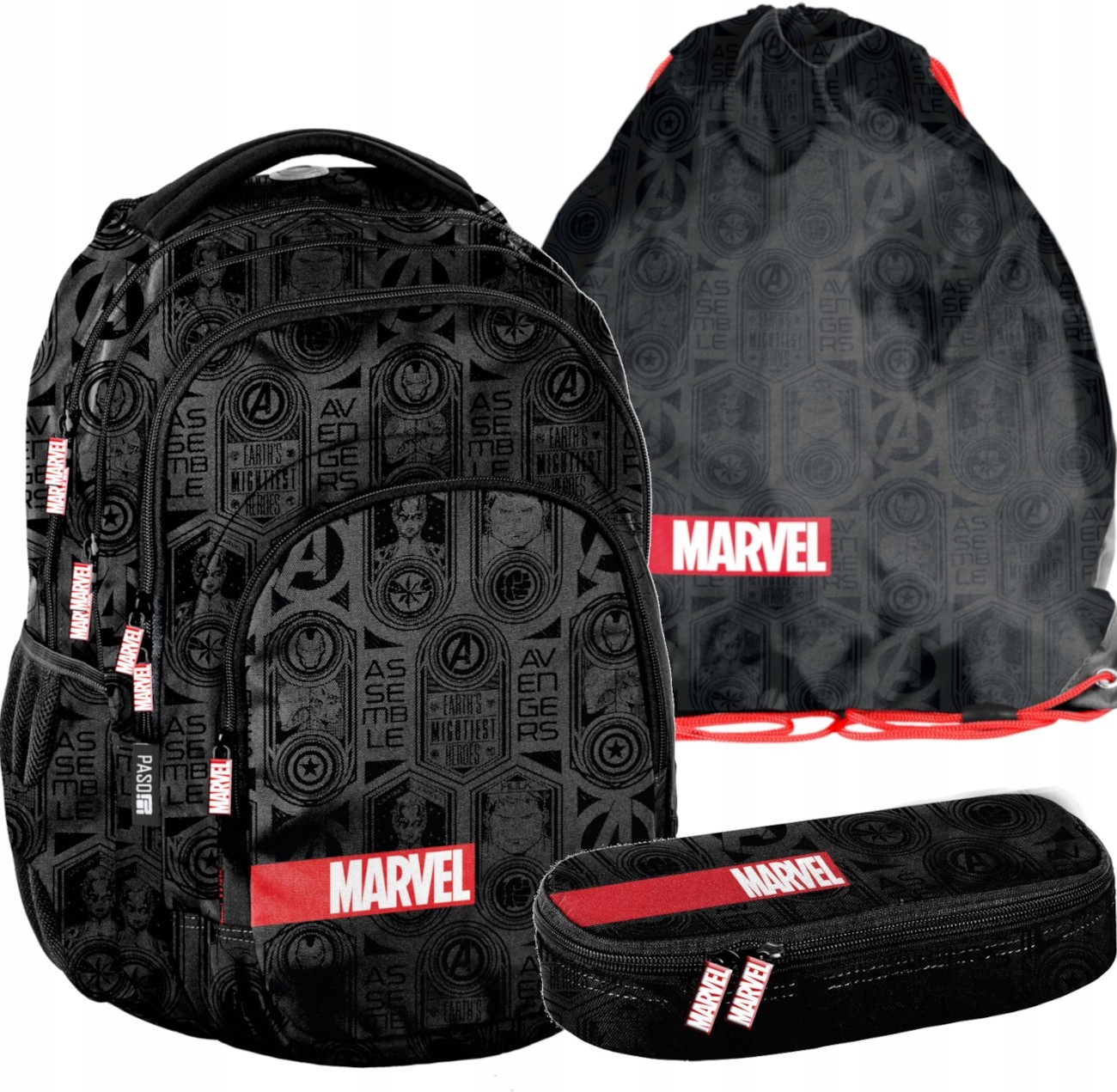 Marvel Avengers School Backpack Black pre chlapca