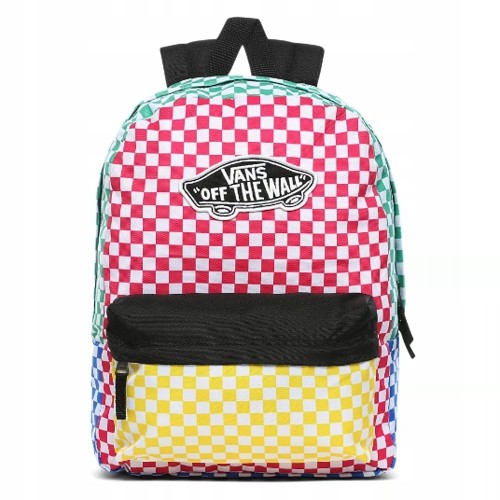 Školský batoh - VANS CORLER BLOCK BACKPACK BACKPATKA farebná mriežka
