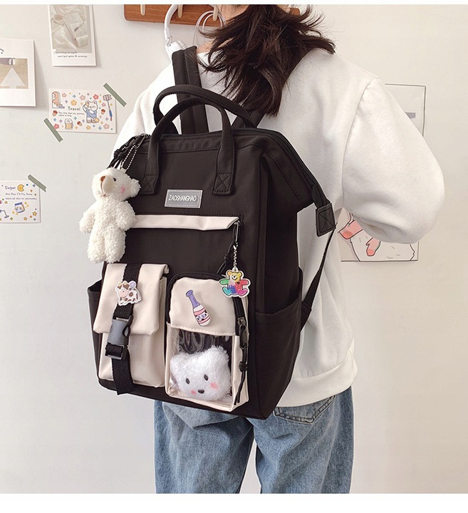 Školský batoh - Multi -Chamber School Backpack Bear Innamark Black