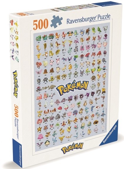 500 2D puzzle: Postavy Pokémonov