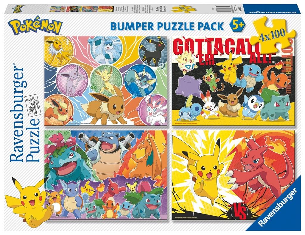 Puzzle Ravensburger 400 dielikov Ravensburger Pokémon 4x100 dielov