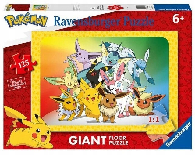 RAVENSBURGER Puzzle s obrovským Pokémonom (125 dielikov)
