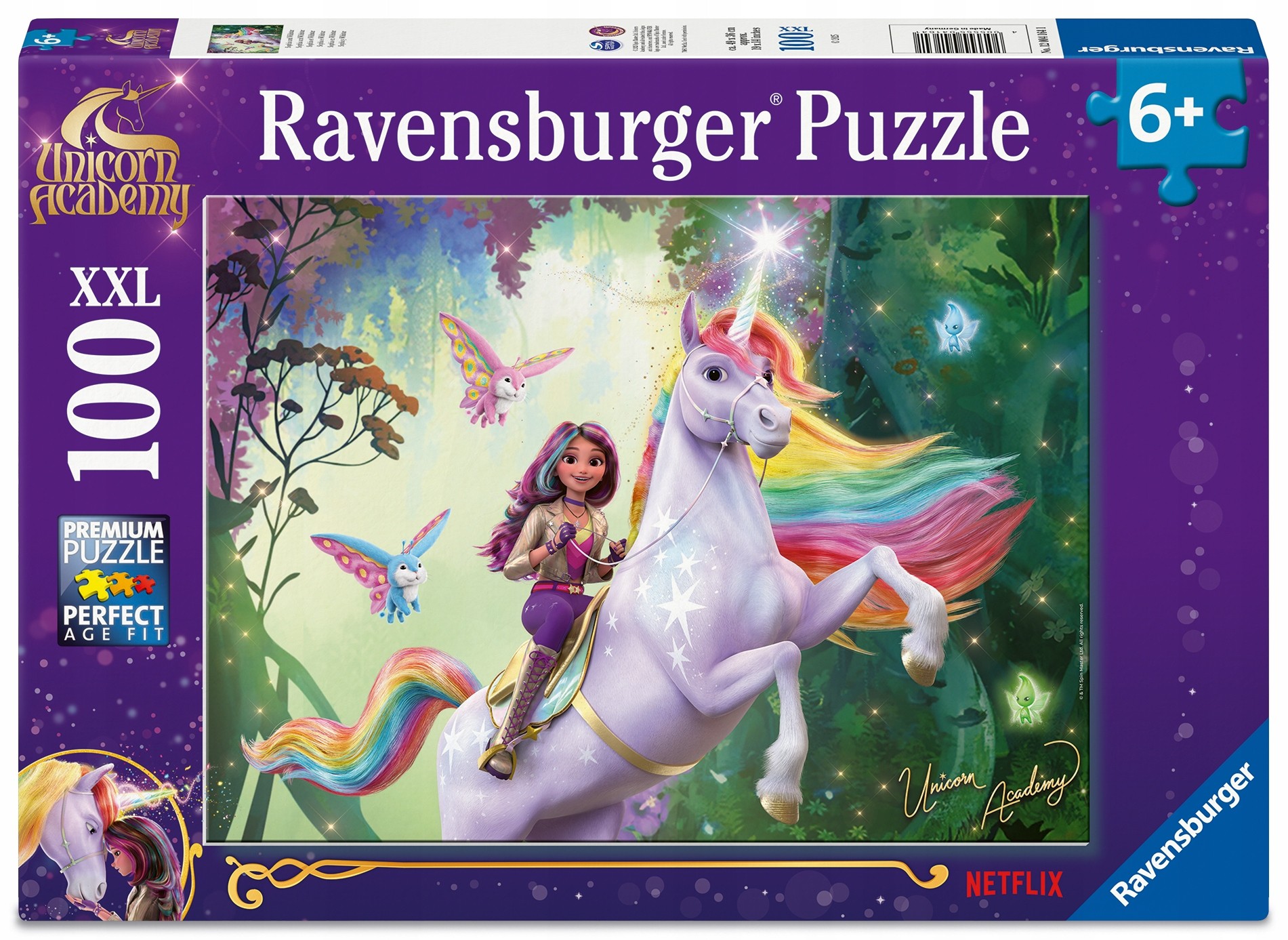 2D puzzle pre deti: Akadémia jednorožcov 100 dielikov