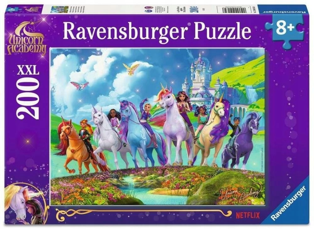 2D puzzle pre deti: Akadémia jednorožcov 200 dielikov